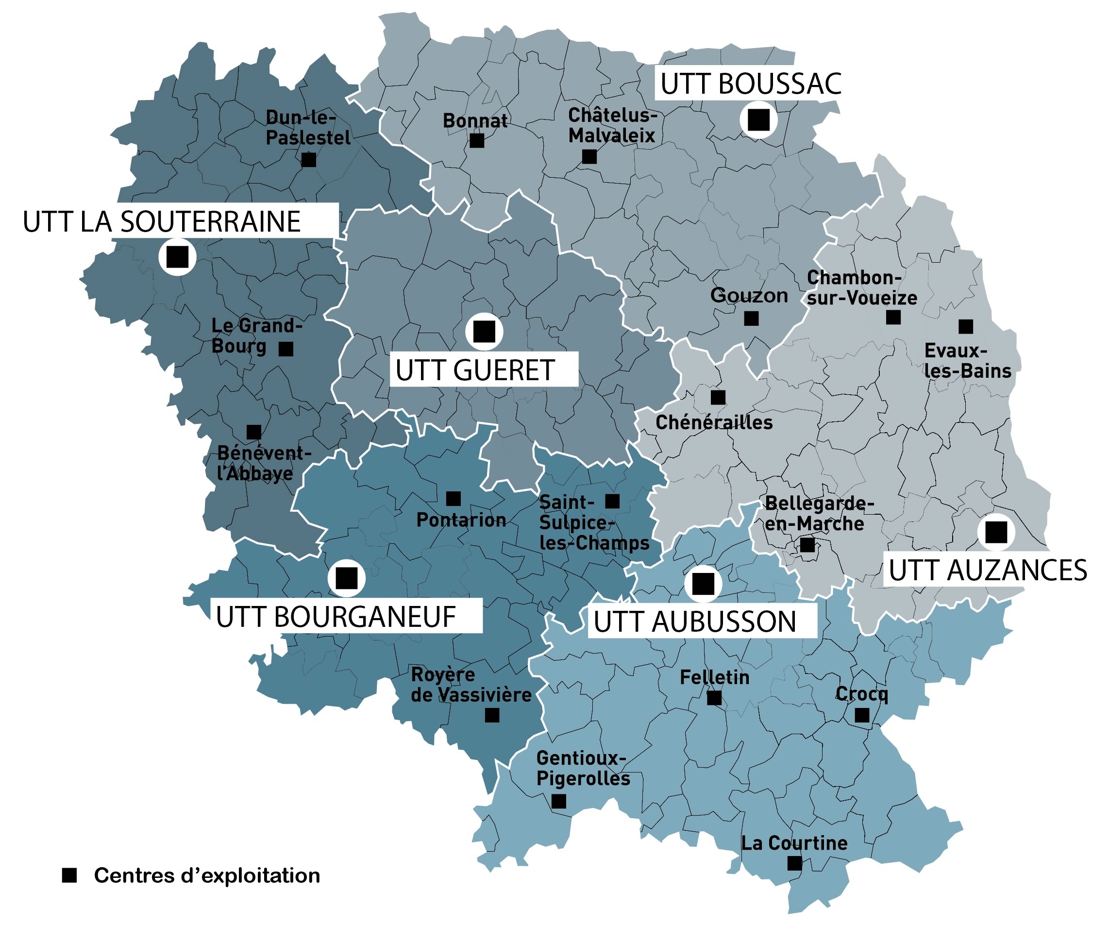 Carte et contacts 

des UTT