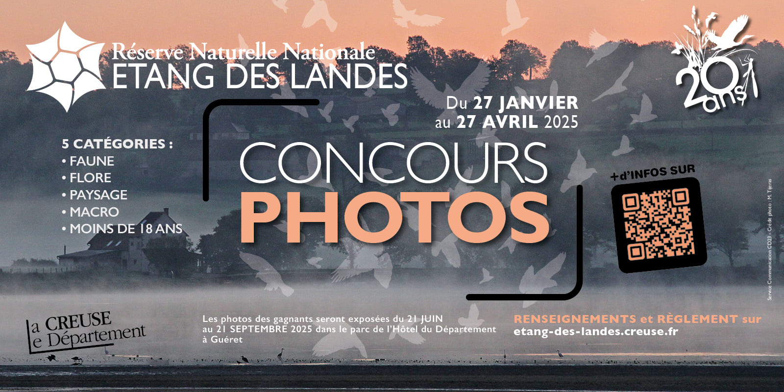 La Réserve Naturelle de l’Étang des Landes célèbre ses 20 ans avec un concours photo